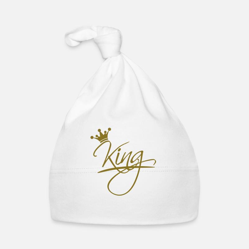 king text logo design cool chef krone Baby Bio-Mütze