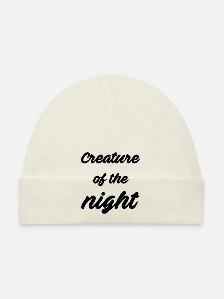 Creature of the night - Baby Bio-Mütze - Weiß - Vorne