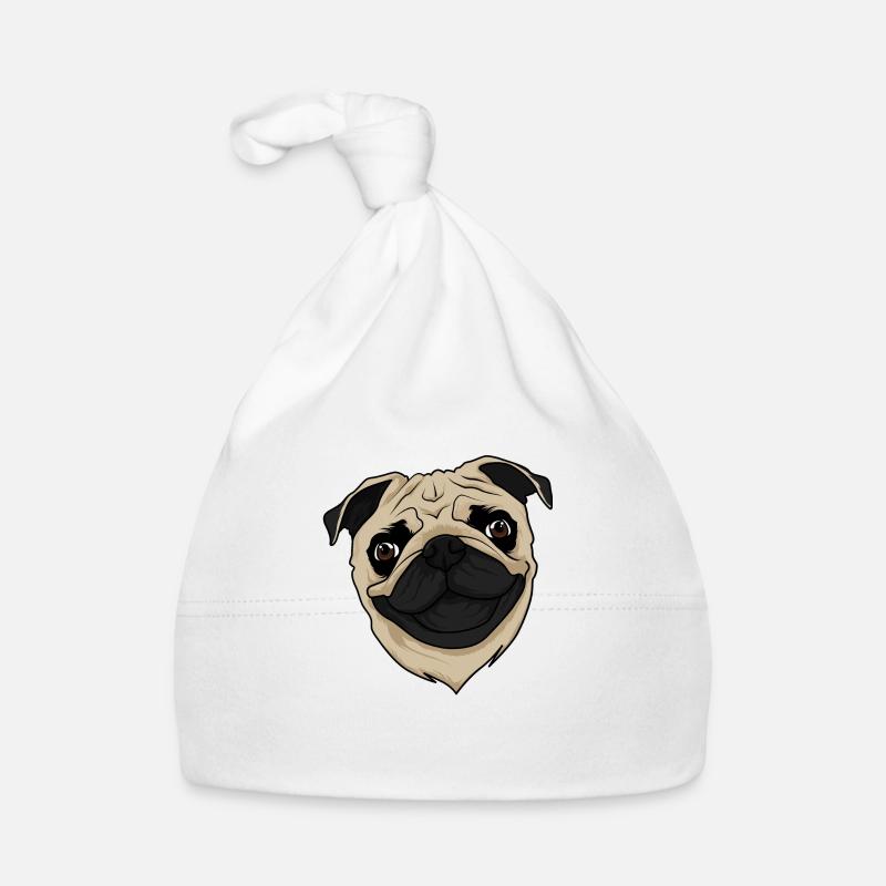 Pug Face - Pugs - Propriétaire de chien - Chien - Bonnet bio Bébé
