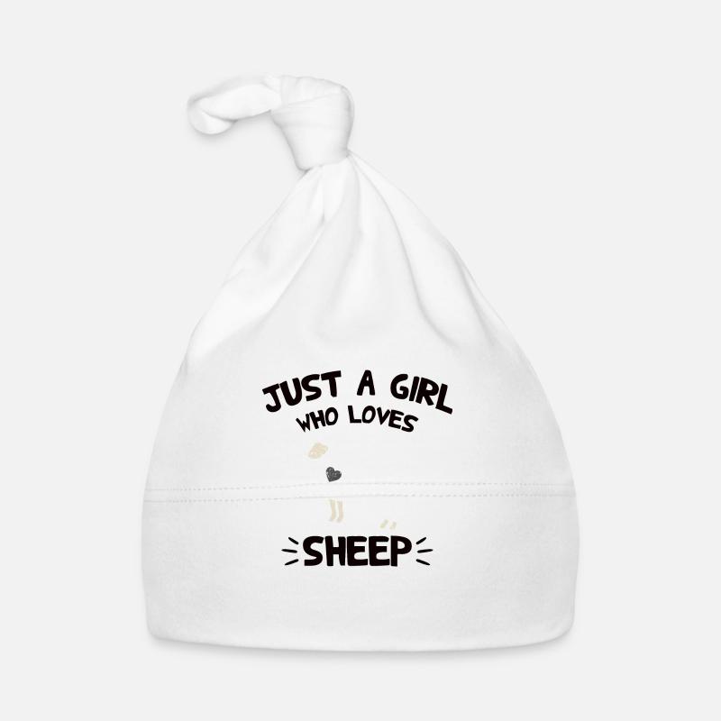 Nur ein Mädchen das ein Schaf mag Baby Bio-Mütze