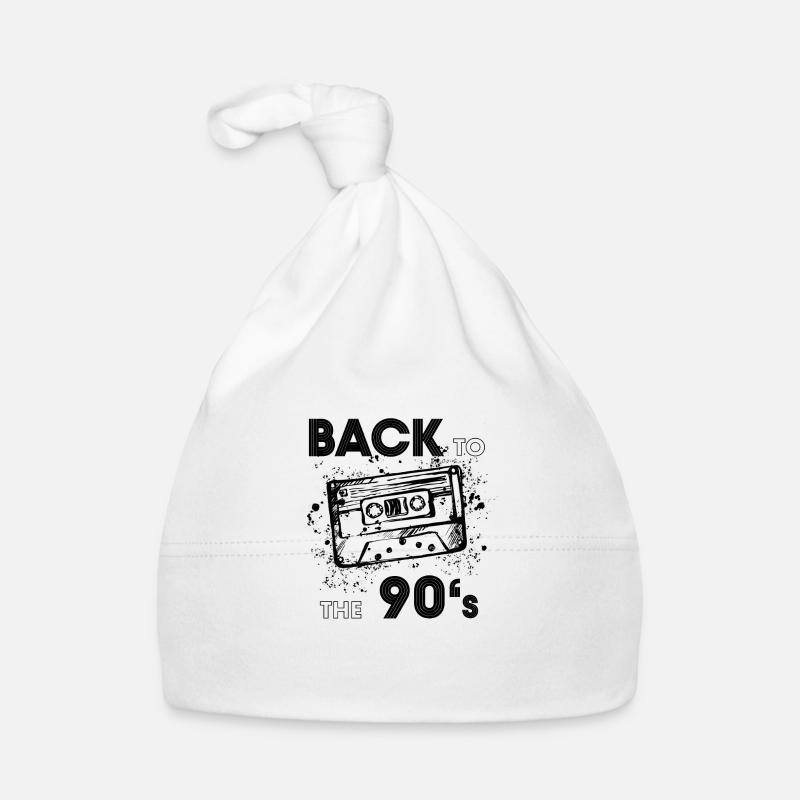 Retour aux années 90 - Bonnet bio Bébé - blanc