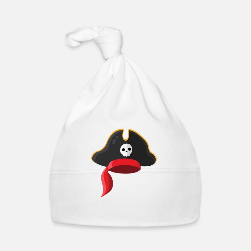 Chapeau de pirate - Bonnet bio Bébé - blanc