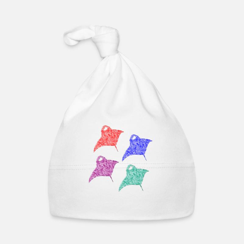 Rochen Manta - Baby Bio-Mütze - Weiß