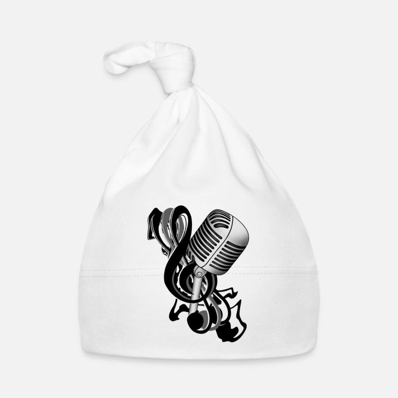 Microphone note key Organic Baby Cap