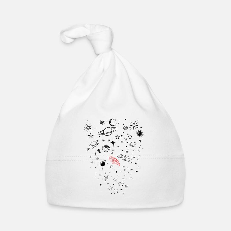 Tesla, Space, - Organic Baby Cap - white