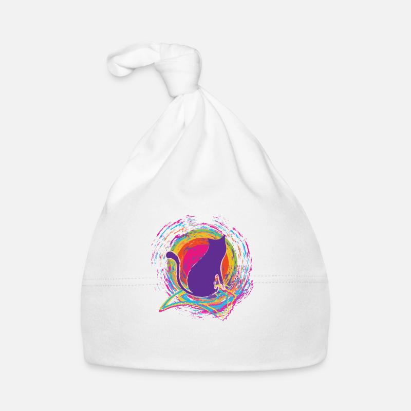 Regenbogenkatze Baby Bio-Mütze
