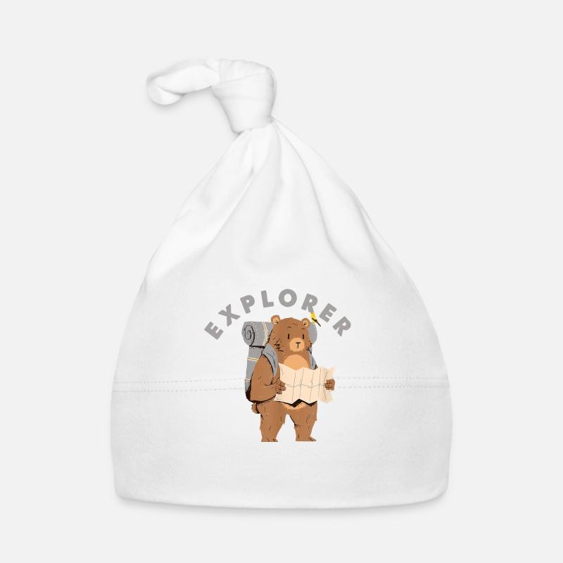 Explorer Backpacking Wandern Bär mit Karte Baby Bio-Mütze