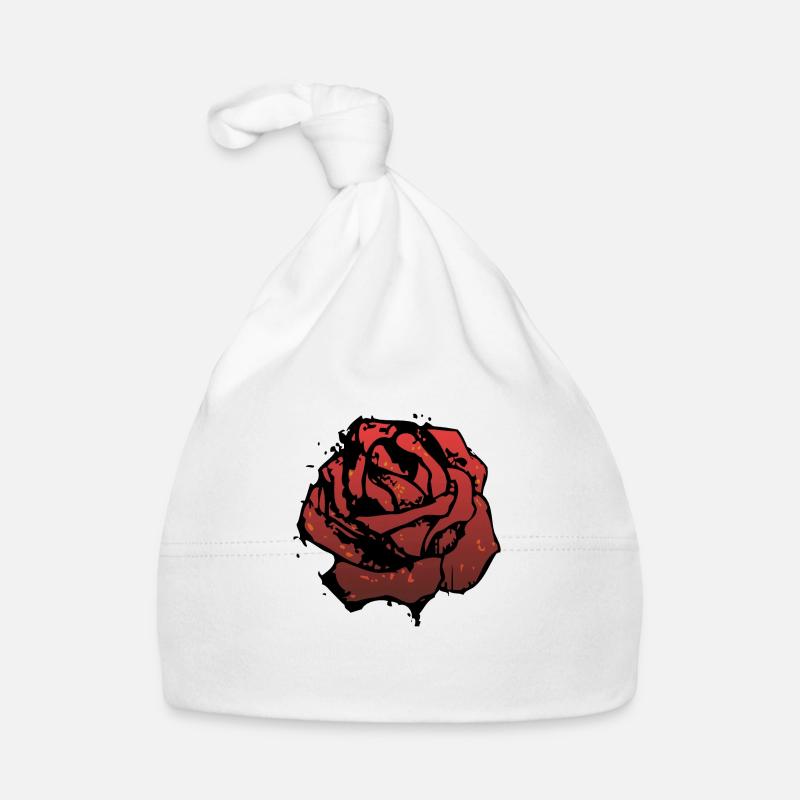 rosa Blume Baby Bio-Mütze