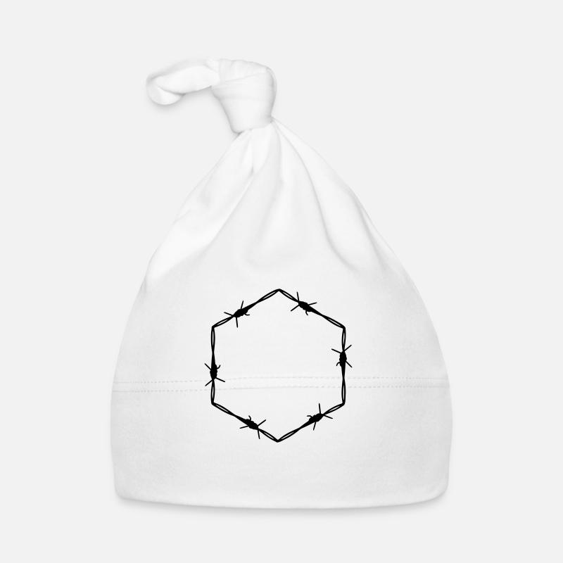 Barbed Wire 6 Corner Hexagon - Gift Idea Tattoo Organic Baby Cap
