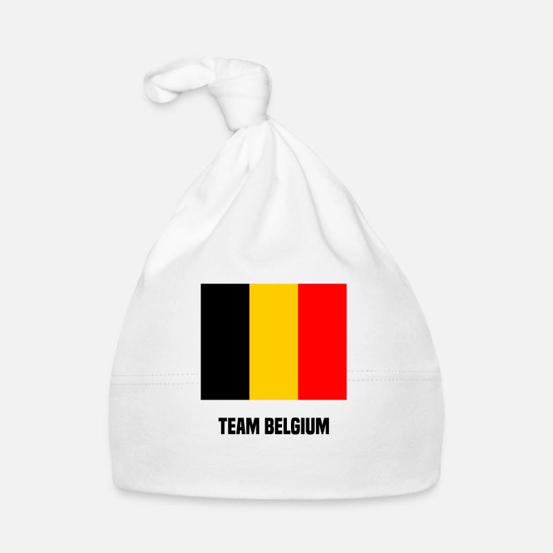 Équipe de Belgique - Bonnet bio Bébé - blanc