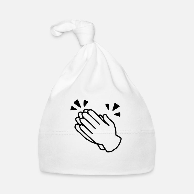 Emoji Applaus Skizze schwarz Organic Baby Cap