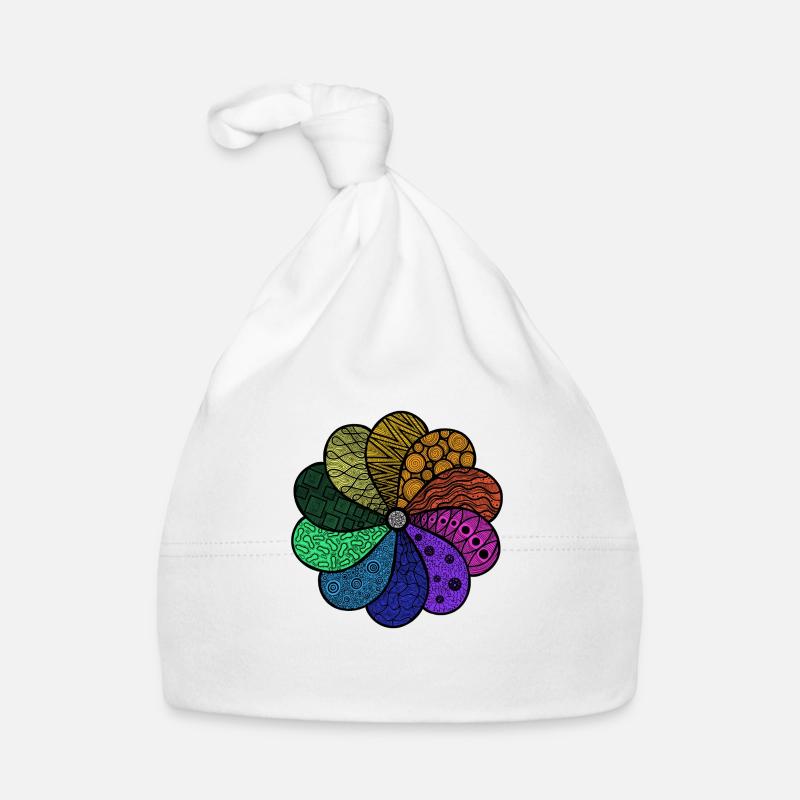 Zentangle Blume Baby Bio-Mütze