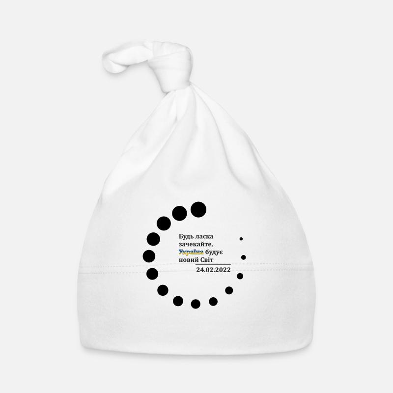 Print Loading ukrainian black - Organic Baby Cap - white