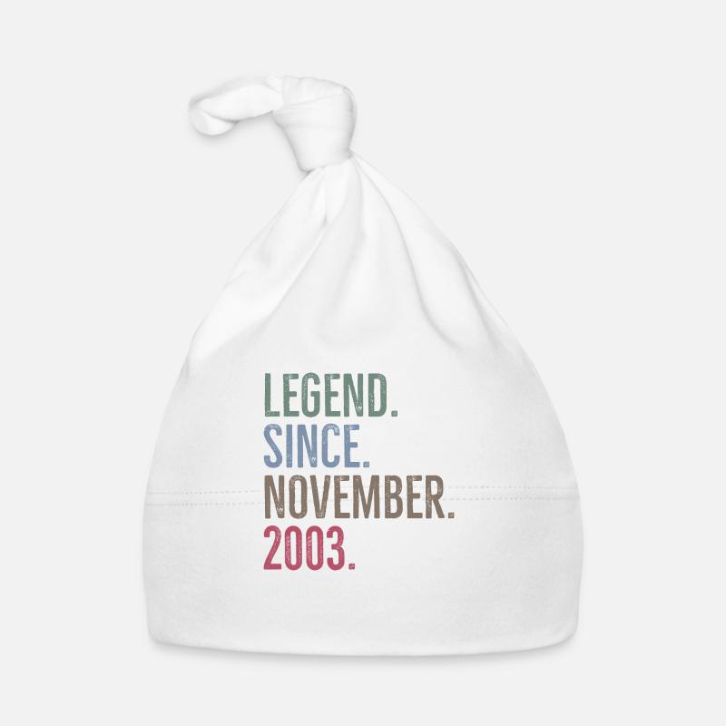 Legend Since November 2003 Organic Baby Cap
