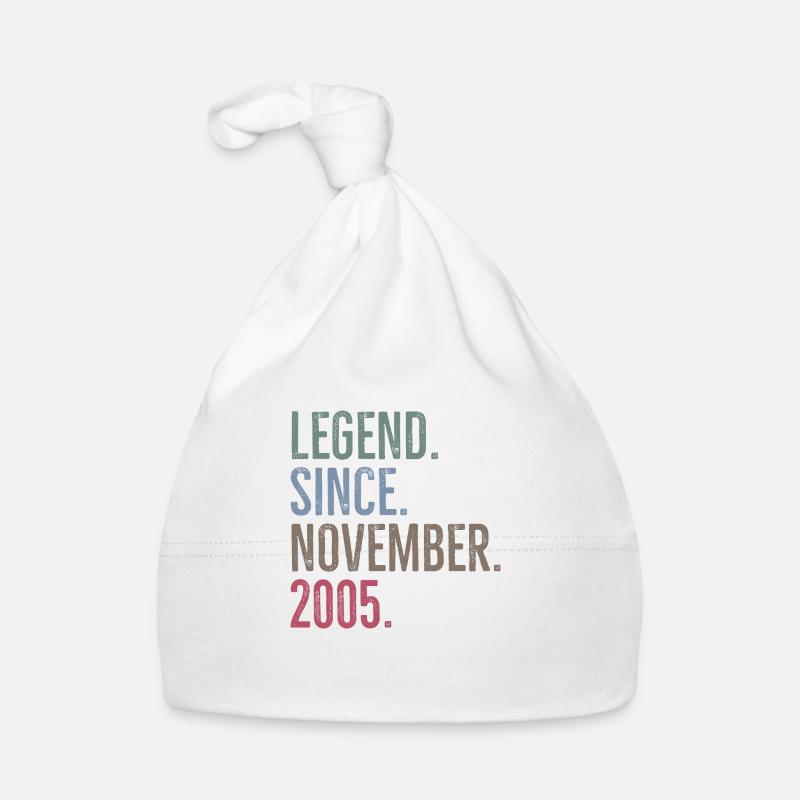 Legend Since November 2005 Organic Baby Cap