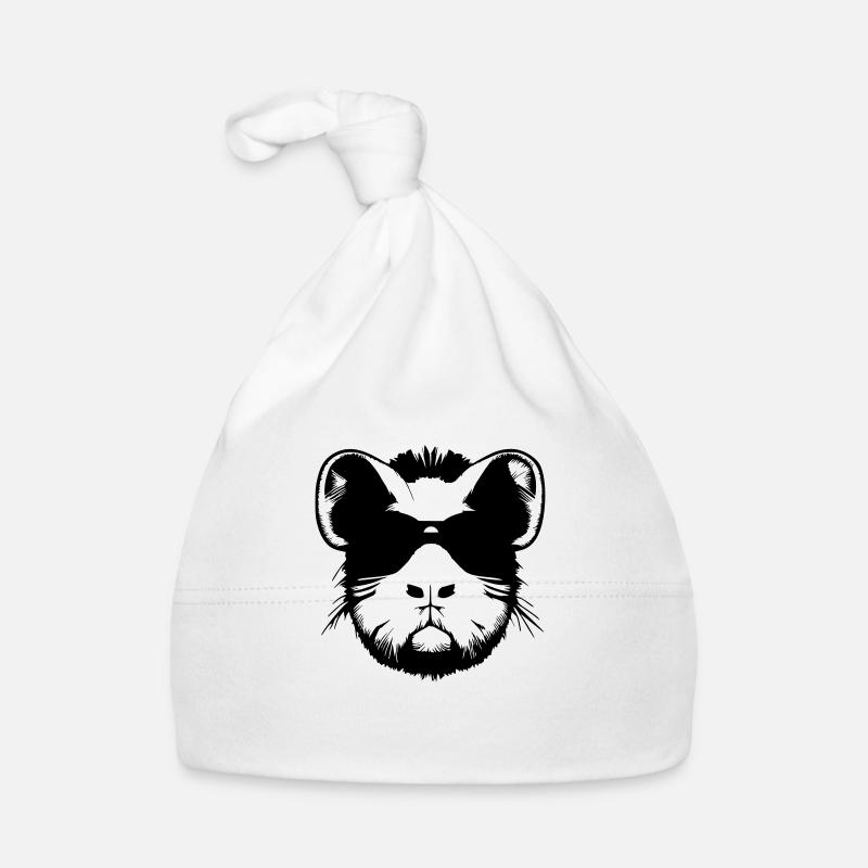 Guinea pig cool sunglasses funny vector 10 Organic Baby Cap