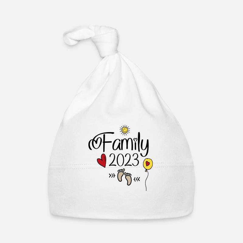 Famille heureuse 2023 Bonnet bio Bébé