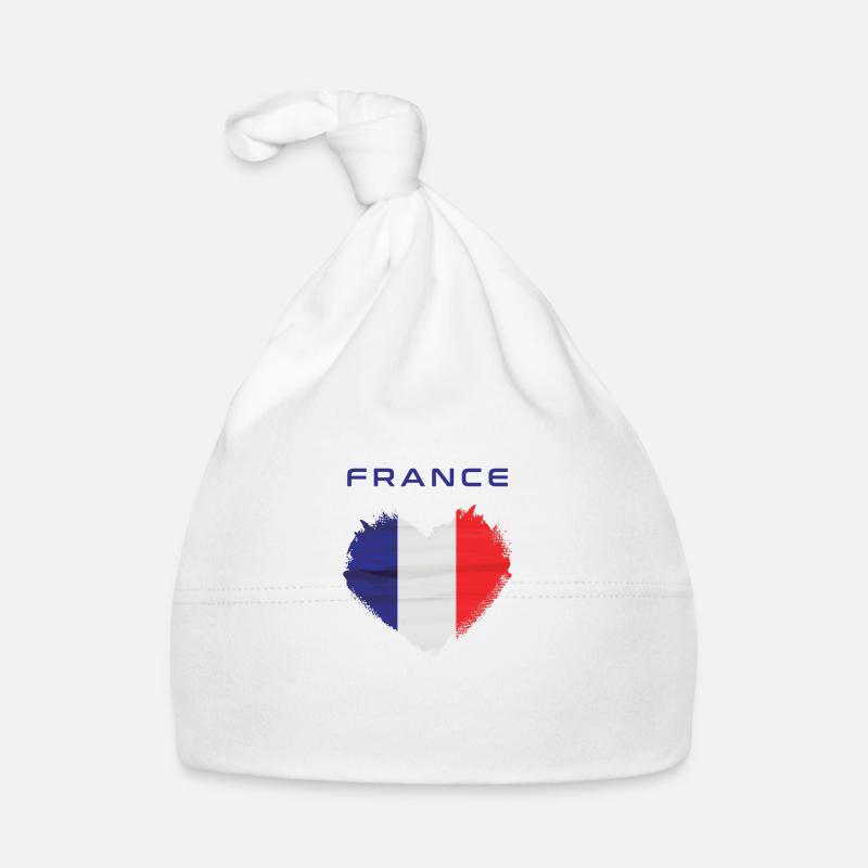 Herz Frankreich Baby Bio-Mütze