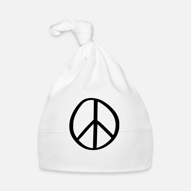 Peace Sign Drawing Peace Sketch black Organic Baby Cap