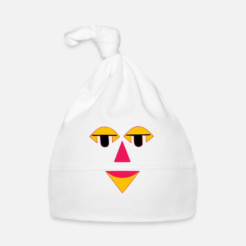 Geometric smile Organic Baby Cap