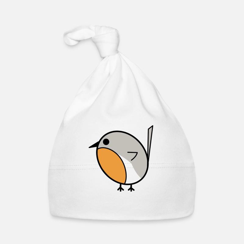 Süßer kleiner Rotkehlchenvogel Baby Bio-Mütze