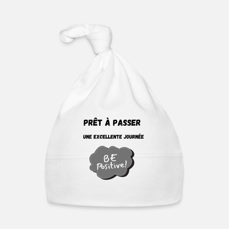 Positive T-shirt - Bonnet bio Bébé - blanc