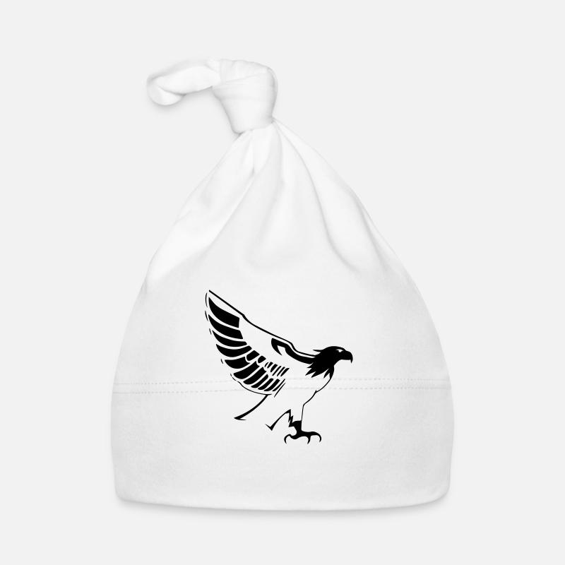Flying eagle opening wings in profile Organic Baby Cap