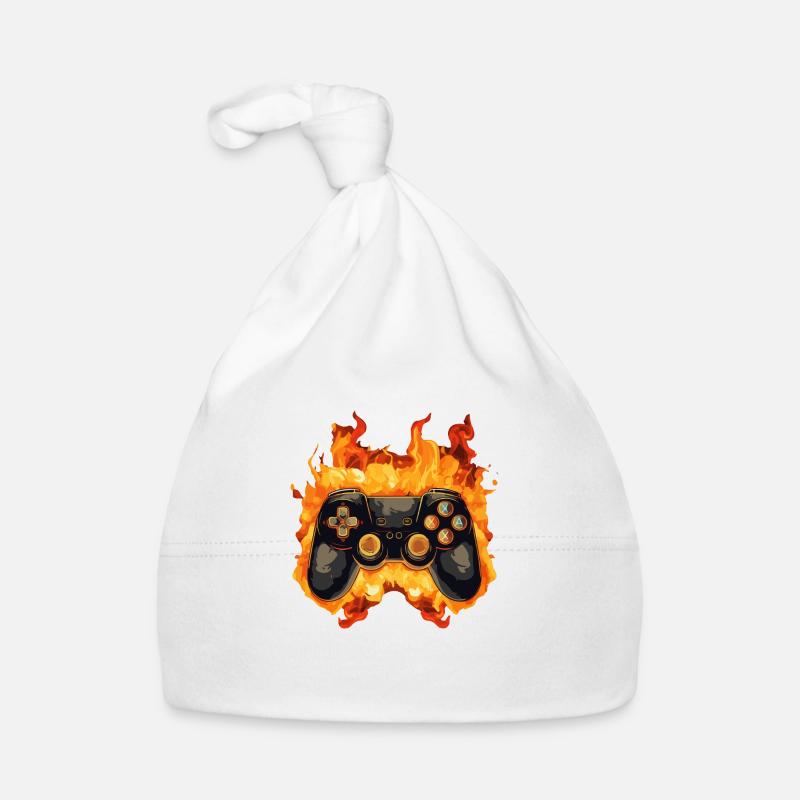 Manette de jeu - Bonnet bio Bébé - blanc