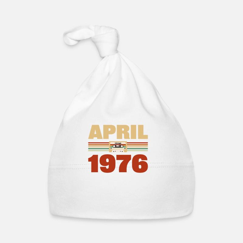 47e anniversaire Avril Né en 1976 Idée cadeau Bonnet bio Bébé