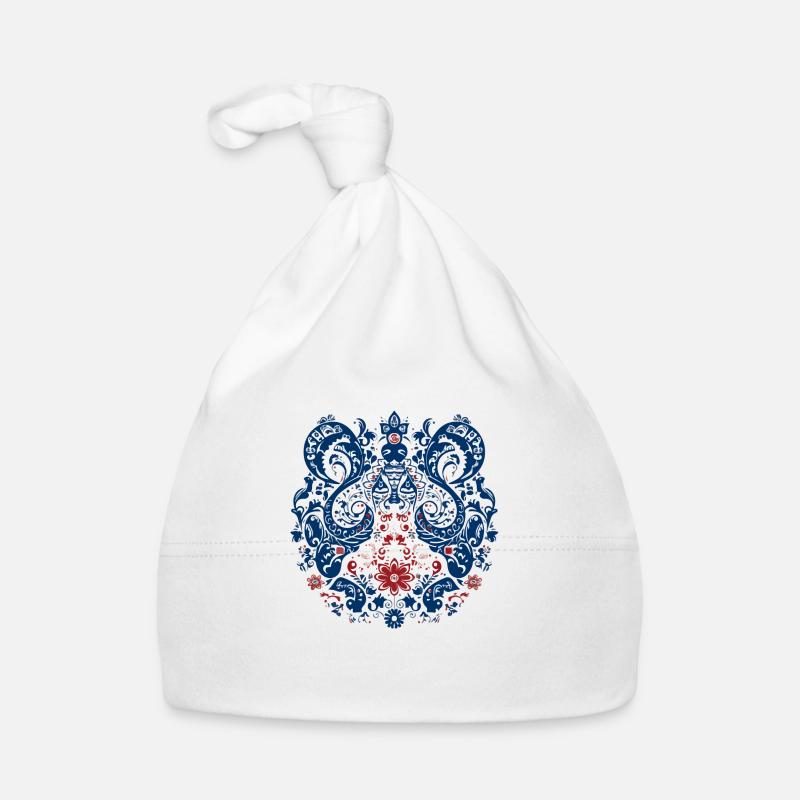 Folklore portugais - Bonnet bio Bébé - blanc