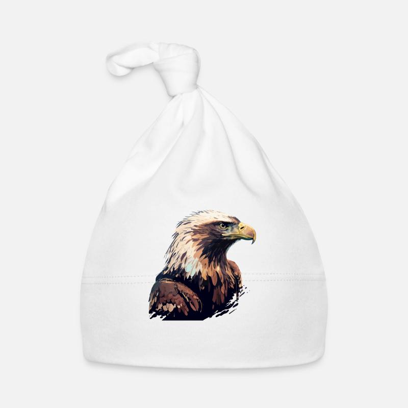 Aigle royal - Bonnet bio Bébé - blanc