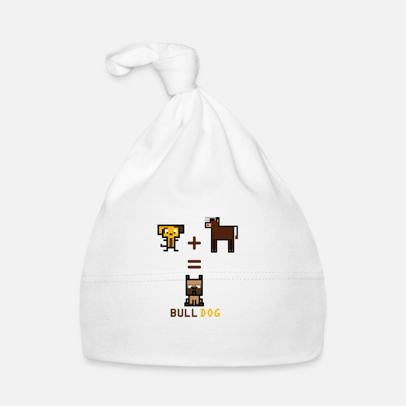 race de chien - Bonnet bio Bébé - blanc