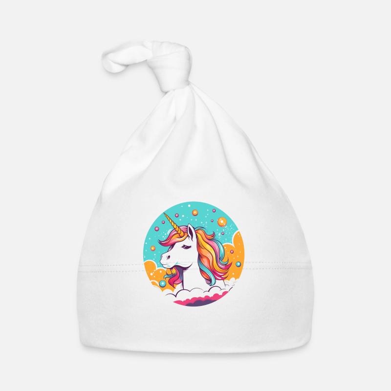 Rainbow unicorn Organic Baby Cap