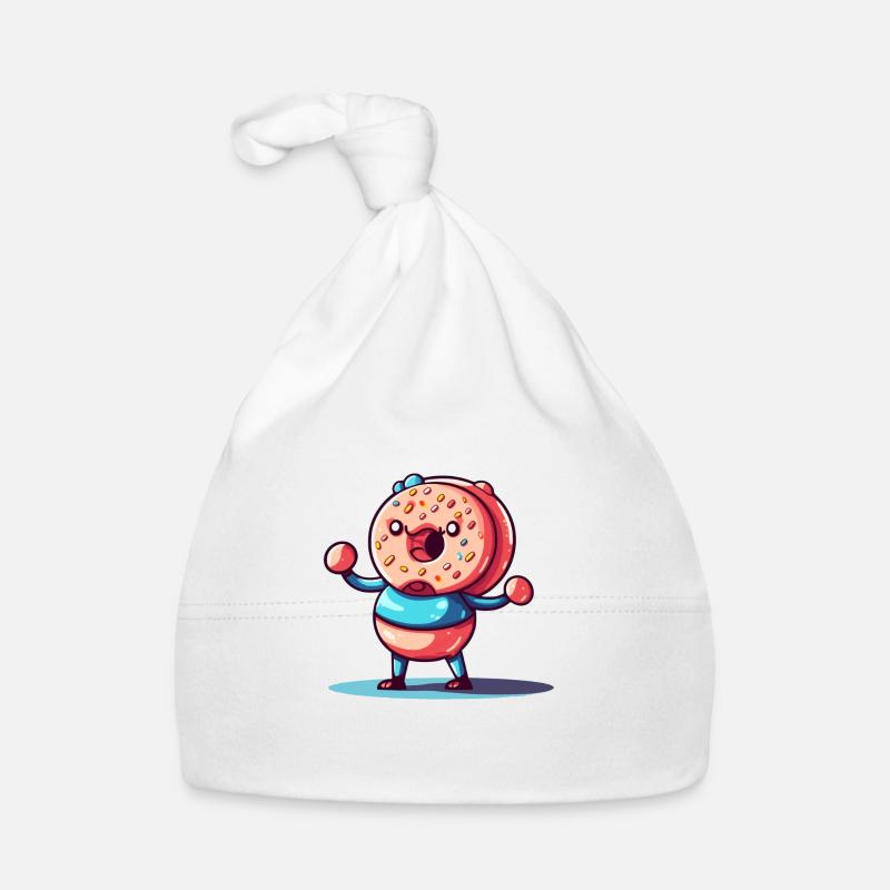 Donut est heureux avec beaucoup d’ combatif Bonnet bio Bébé