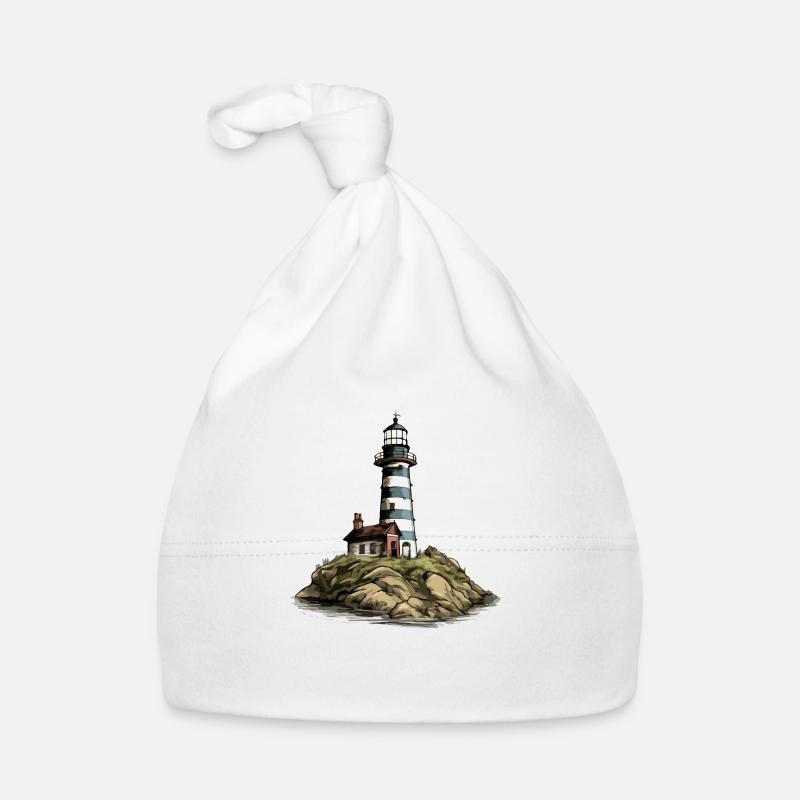 Phare Breton n°5 - Bonnet bio Bébé - blanc
