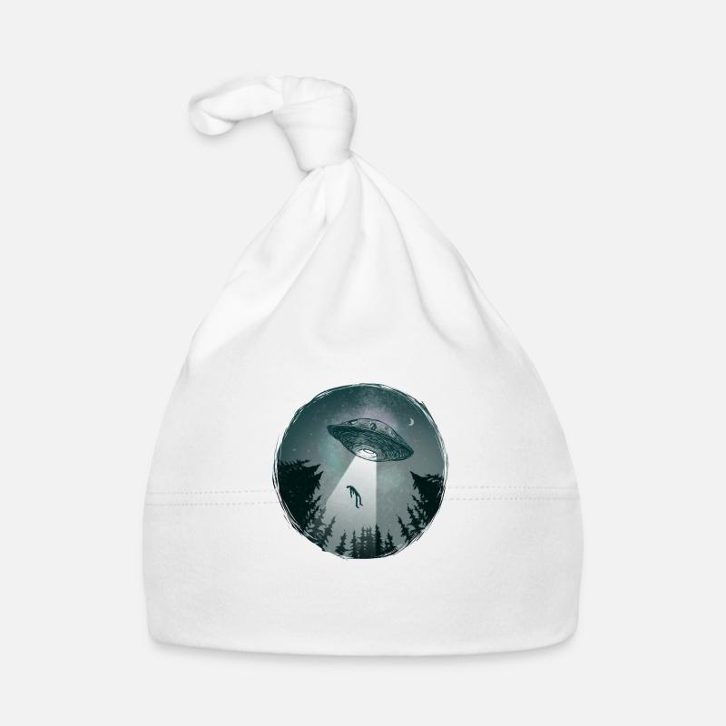 Tour d’OVNI - Bonnet bio Bébé - blanc