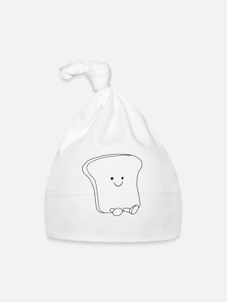 Sweet toast - Organic Baby Cap - white - Front