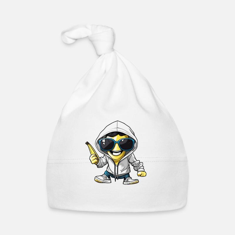 Coole Banane mit Sonnenbrille Baby Bio-Mütze