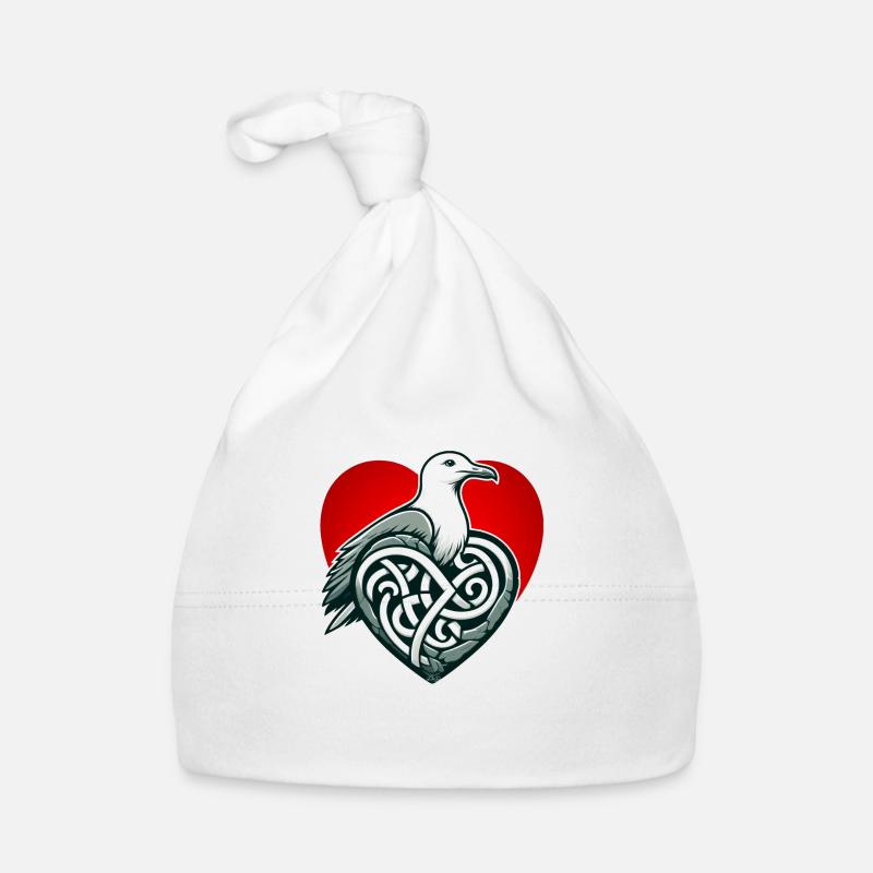 Herring Gull Heart Organic Baby Cap