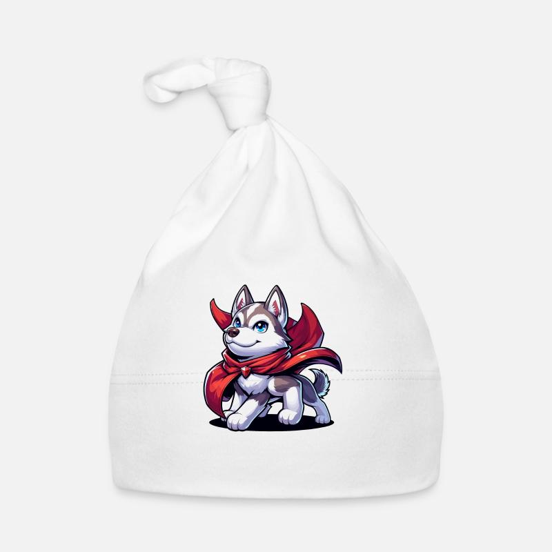 Superhero Husky Organic Baby Cap