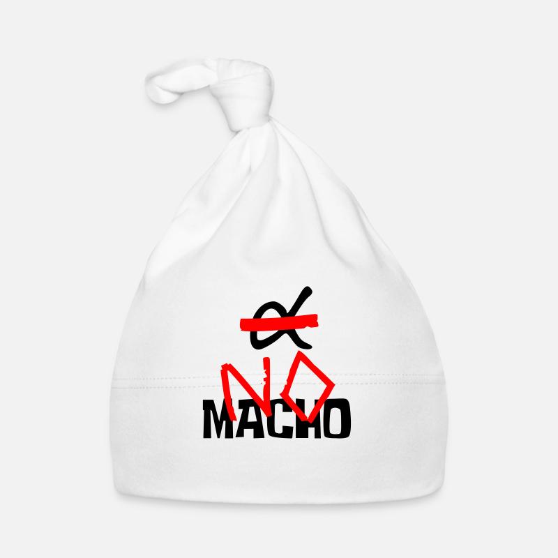 NO Macho (logo and text) Bonnet bio Bébé