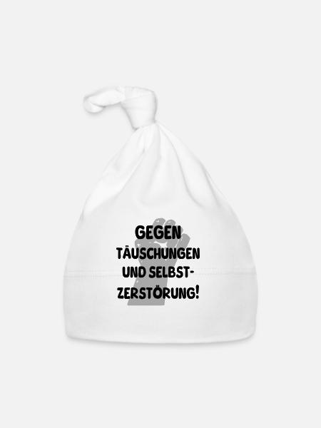 gegen täuschungen - Baby Bio-Mütze - Weiß - Vorne