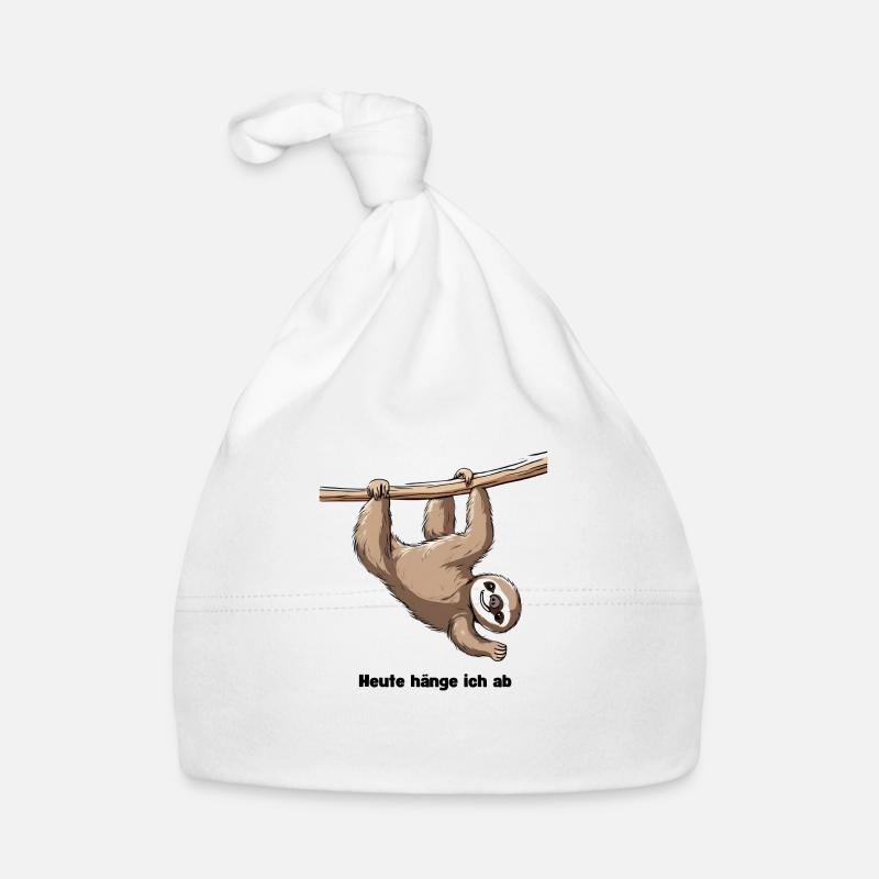 Faultier - Baby Bio-Mütze - Weiß
