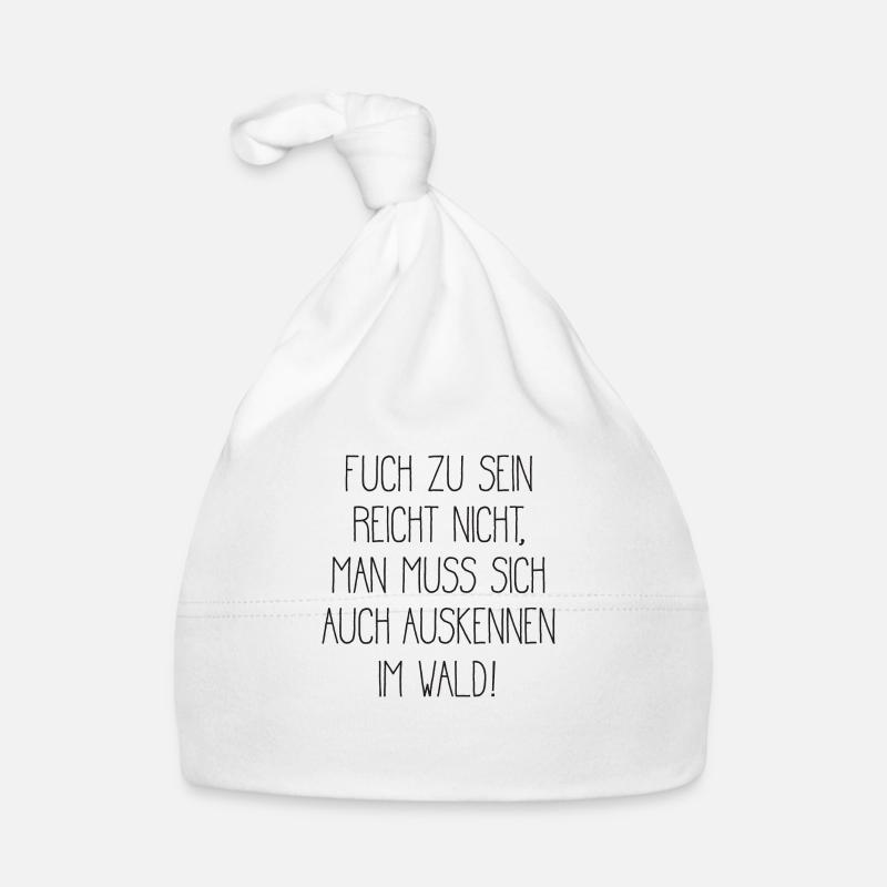 Clever Cool Fox Foxes Saying Organic Baby Cap