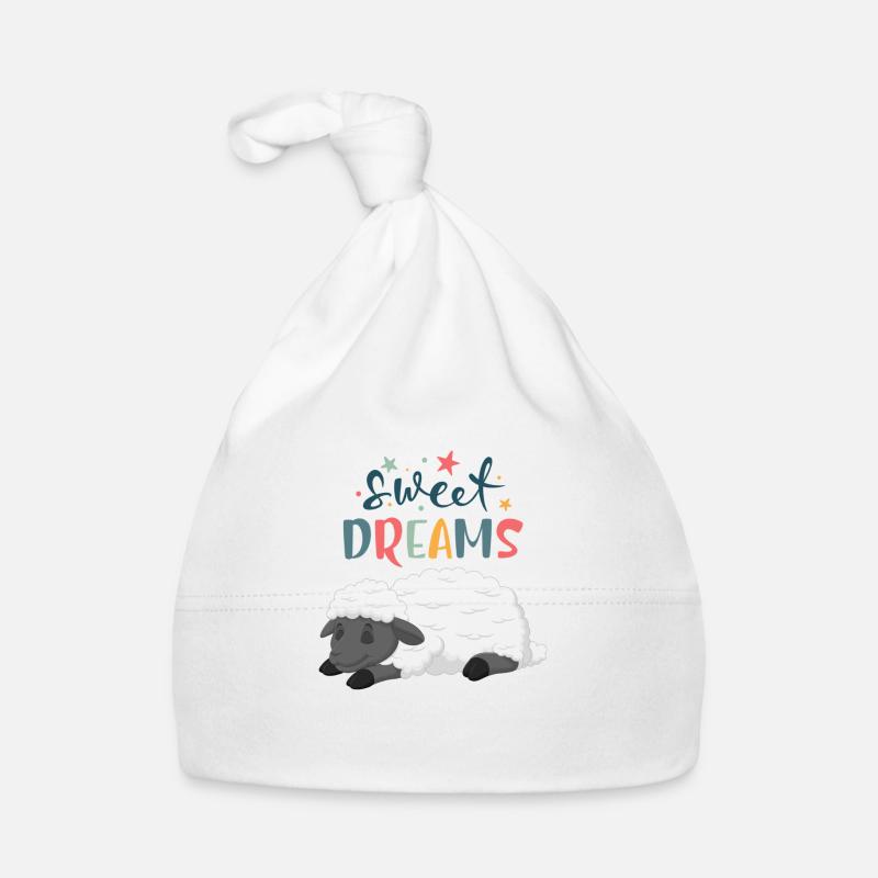 Sleeping Sheep Organic Baby Cap