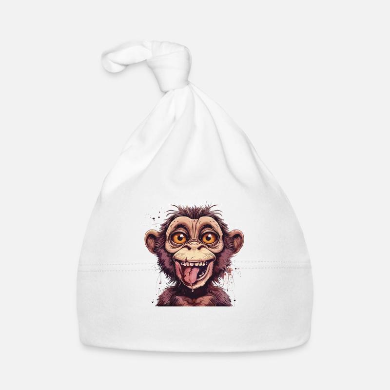 Crazy Monkey Organic Baby Cap