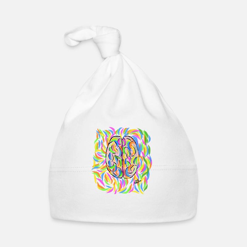 SANTÉ MENTALE - Bonnet bio Bébé - blanc