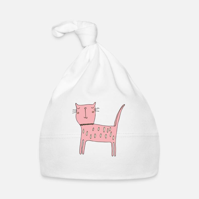 katze rosa Baby Bio-Mütze
