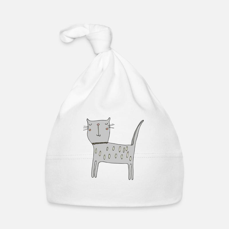 katze grau Baby Bio-Mütze