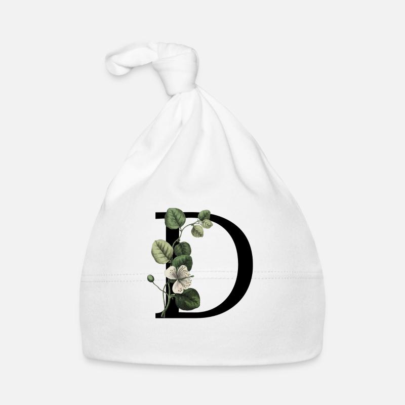 lettre d botanique vert Bonnet bio Bébé